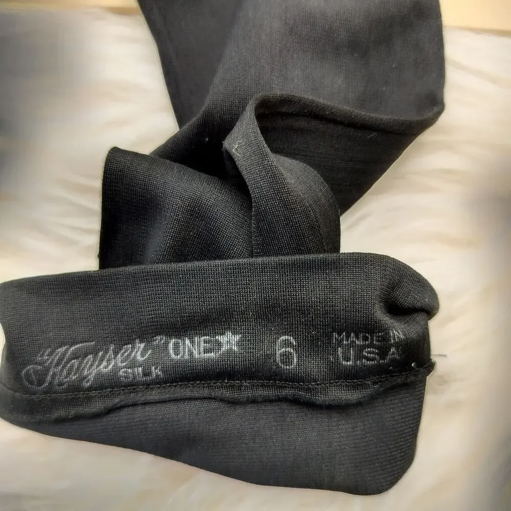 5151) Vintage Kayser One Silk Black Opera Long Glove Steampunk Church Suze 6